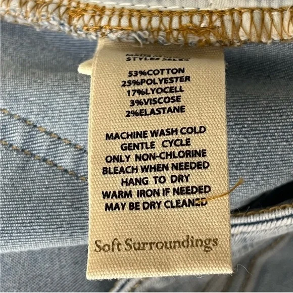 SOFT SURROUNDINGS NWT SUPREMELY SOFT HIGH RISE SKINNY SOFT DENIM JEANS AMARYLLIS - Picture 10 of 11
